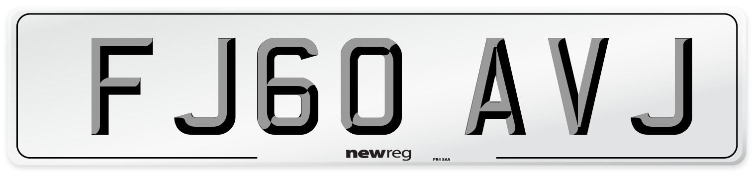 FJ60 AVJ Number Plate from New Reg